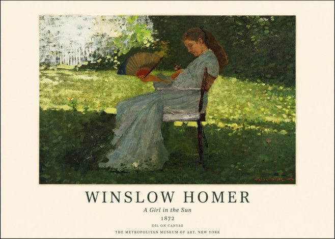 Winslow Homer A Girl in the Sun No1 - Póster