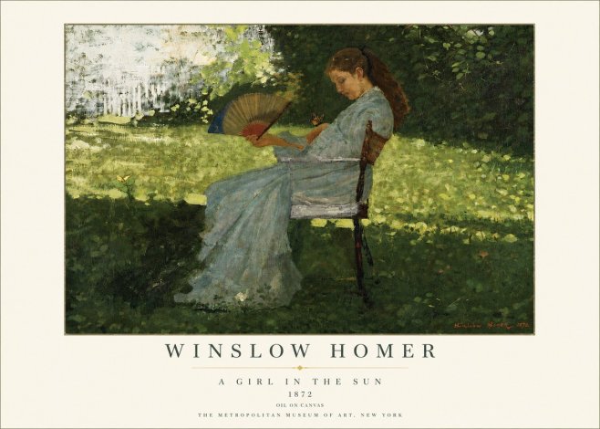 Winslow Homer A Girl in the Sun No3 - Póster