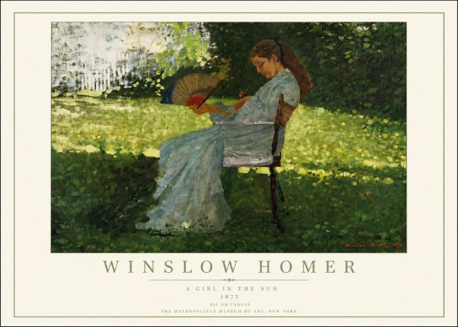 Winslow Homer A Girl in the Sun No5 - Póster