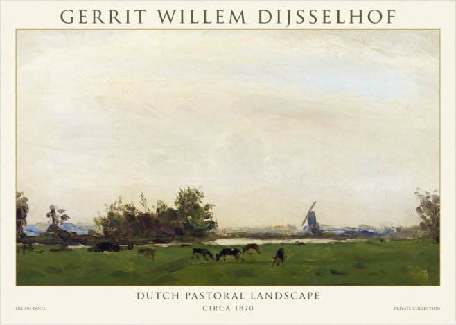Gerrit Willem Dijsselhof Dutch Pastoral Landscape No1 - Póster
