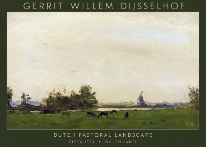 Gerrit Willem Dijsselhof Dutch Pastoral Landscape No2 - Póster