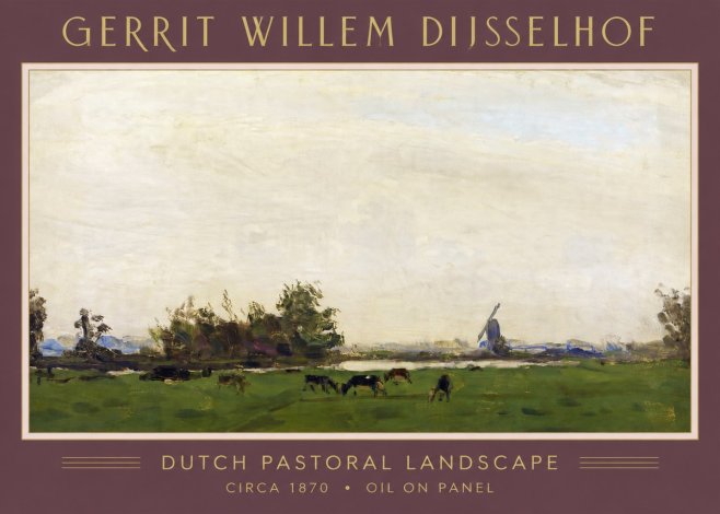 Gerrit Willem Dijsselhof Dutch Pastoral Landscape No4 - Póster