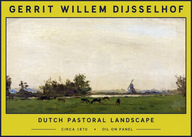 Gerrit Willem Dijsselhof Dutch Pastoral Landscape No5 - Póster