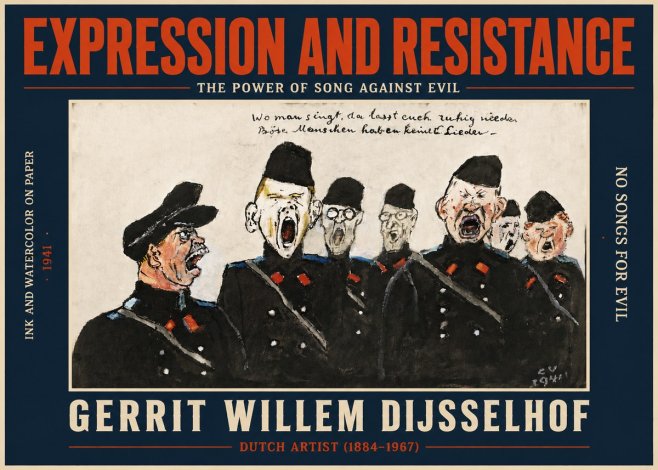 Gerrit Willem Dijsselhof Where Men Sing, There You May Rest in Peace; Evil People Have No Songs. No5 - Póster