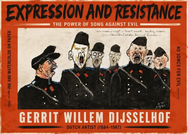 Gerrit Willem Dijsselhof Where Men Sing, There You May Rest in Peace; Evil People Have No Songs. No6 - Póster
