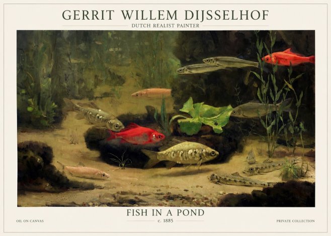 Gerrit Willem Dijsselhof Underwater Study of Freshwater Fish No6 - Póster