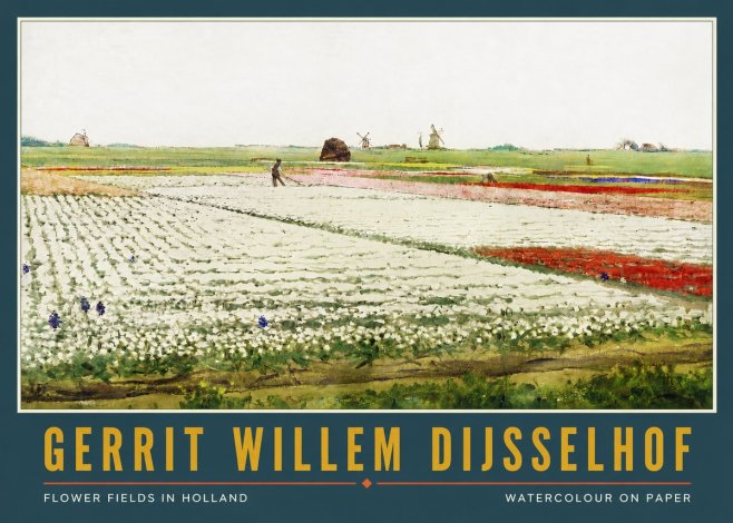 Gerrit Willem Dijsselhof Bulb Fields Near Hillegom No6 - Póster