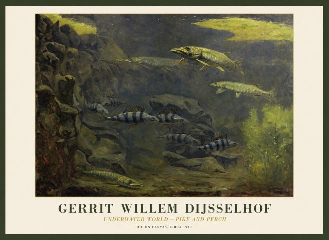 Gerrit Willem Dijsselhof Underwater Life No2 - Póster