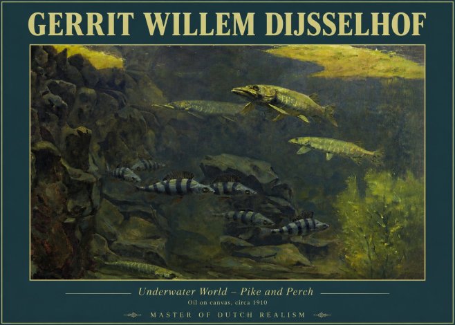 Gerrit Willem Dijsselhof Underwater Life No4 - Póster