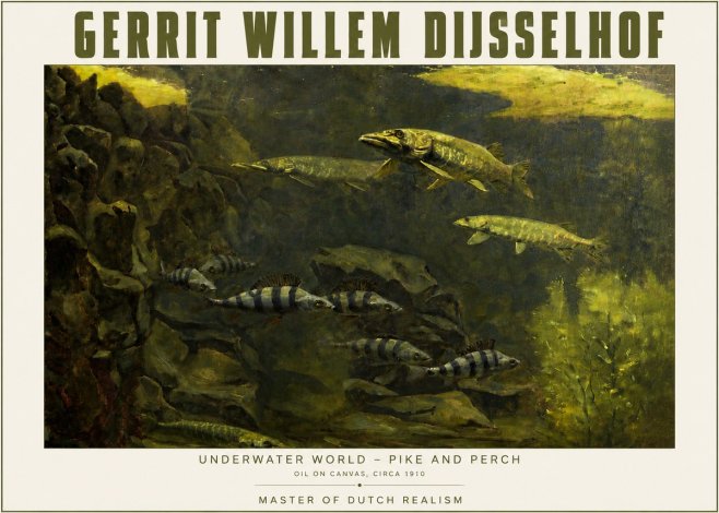 Gerrit Willem Dijsselhof Underwater Life No5 - Póster