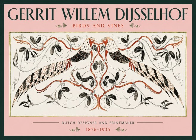 Gerrit Willem Dijsselhof Ornamental Design with Birds and Foliage No3 - Póster