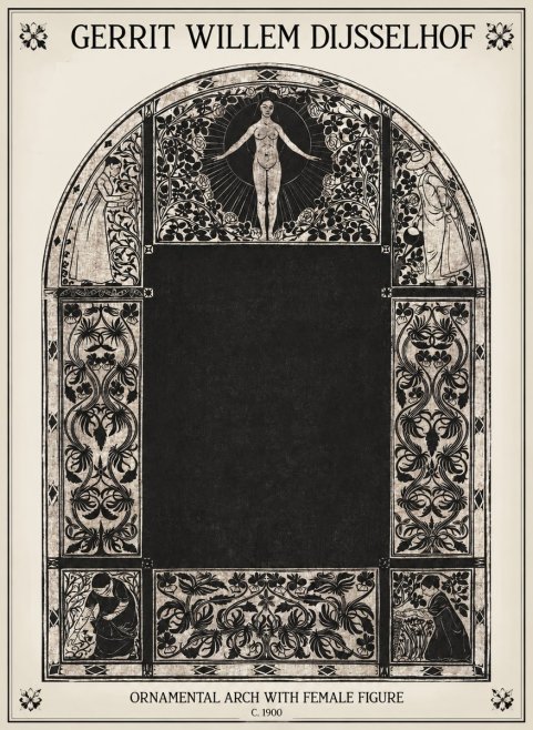 Gerrit Willem Dijsselhof Ornamental Composition - Design for a Printed Panel No2 - Póster
