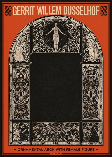 Gerrit Willem Dijsselhof Ornamental Composition - Design for a Printed Panel No3 - Póster