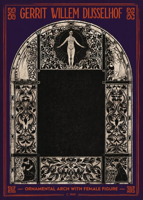 Gerrit Willem Dijsselhof Ornamental Composition - Design for a Printed Panel No5 - Póster