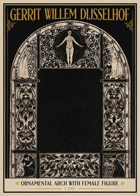 Gerrit Willem Dijsselhof Ornamental Composition - Design for a Printed Panel No6 - Póster