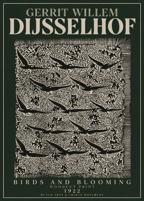 Gerrit Willem Dijsselhof Decorative Design No4 - Póster