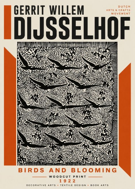 Gerrit Willem Dijsselhof Decorative Design No6 - Póster
