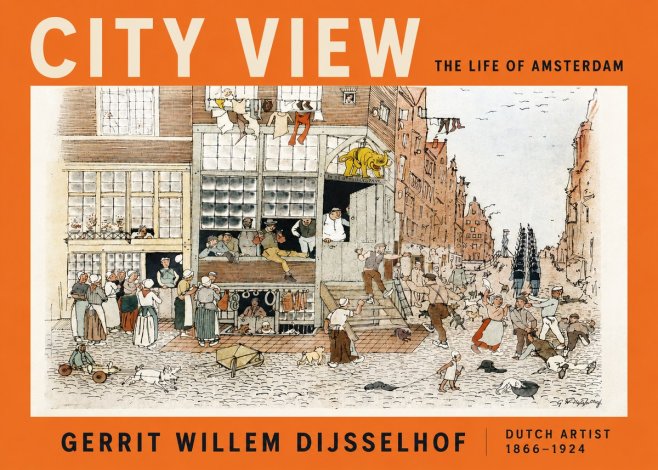 Gerrit Willem Dijsselhof Street Scene in Amsterdam No3 - Póster