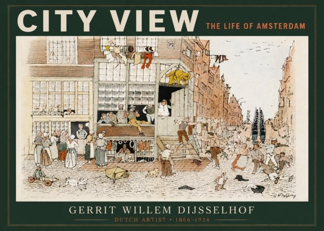 Gerrit Willem Dijsselhof Street Scene in Amsterdam No4 - Póster