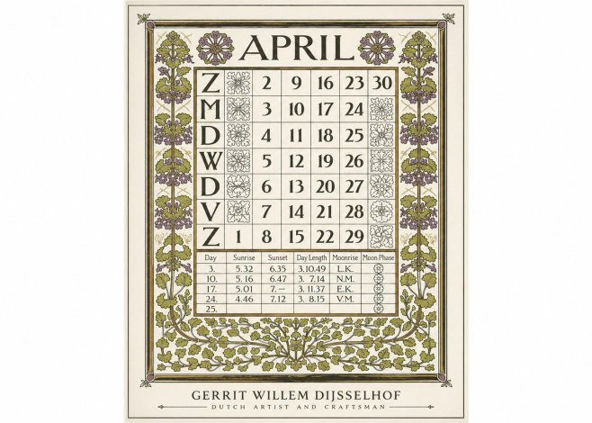 Gerrit Willem Dijsselhof April No1 - Póster