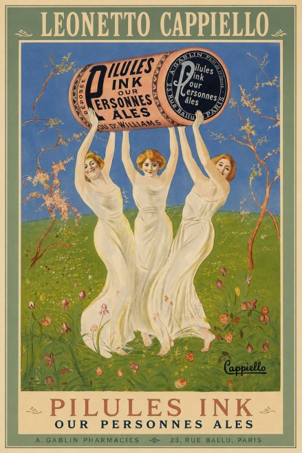 Leonetto Cappiello Pilules Ink Our Personnes Ales No3 - Póster