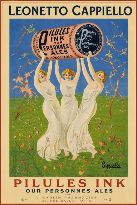 Leonetto Cappiello Pilules Ink Our Personnes Ales No4 - Póster