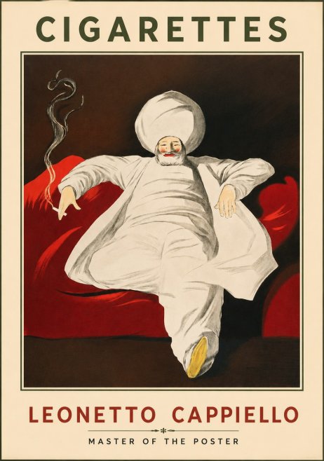 Leonetto Cappiello Cigarettes No2 - Póster