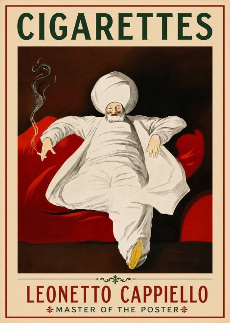 Leonetto Cappiello Cigarettes No4 - Póster