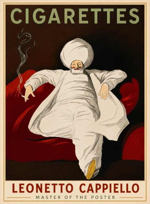 Leonetto Cappiello Cigarettes No6 - Póster