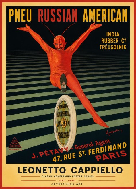 Leonetto Cappiello Pneu Russian American No5 - Póster