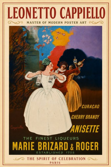 Leonetto Cappiello Marie Brizard & Roger - the Finest Liqueurs No5 - Póster