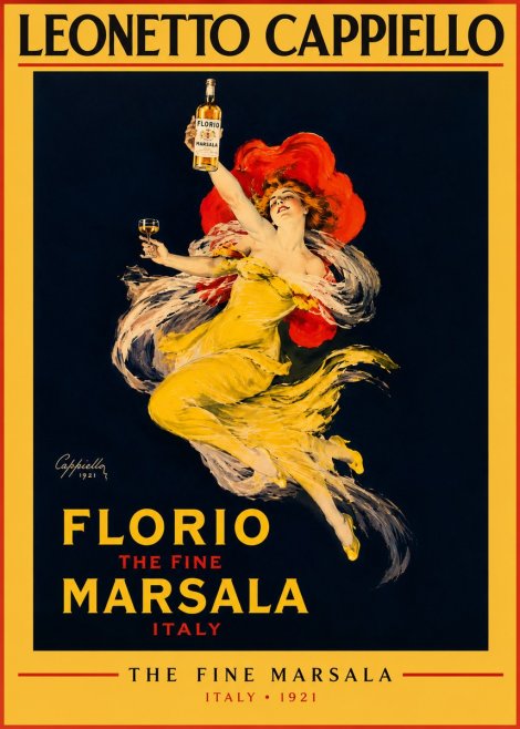 Leonetto Cappiello Florio the Fine Marsala No5 - Póster