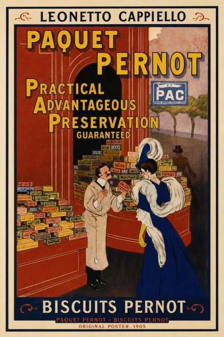 Leonetto Cappiello Paquet Pernot – Biscuits Pernot No3 - Póster