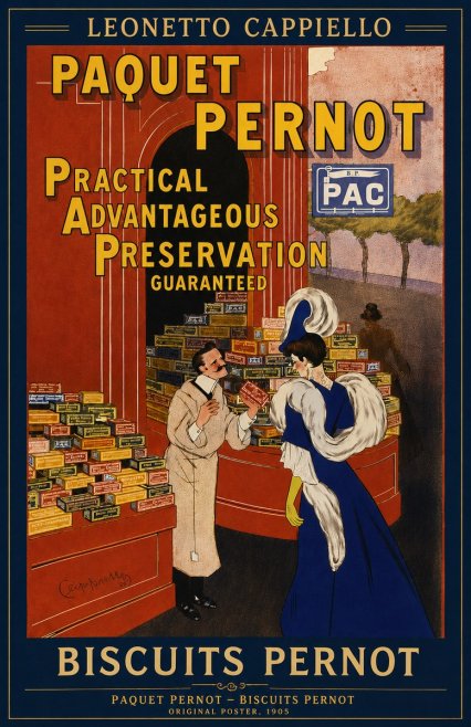 Leonetto Cappiello Paquet Pernot – Biscuits Pernot No4 - Póster