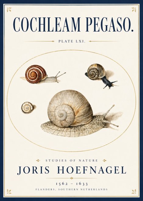 Joris Hoefnagel The Four Snails No6 - Póster