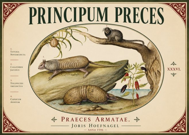 Joris Hoefnagel Praeces Armatae. No6 - Póster