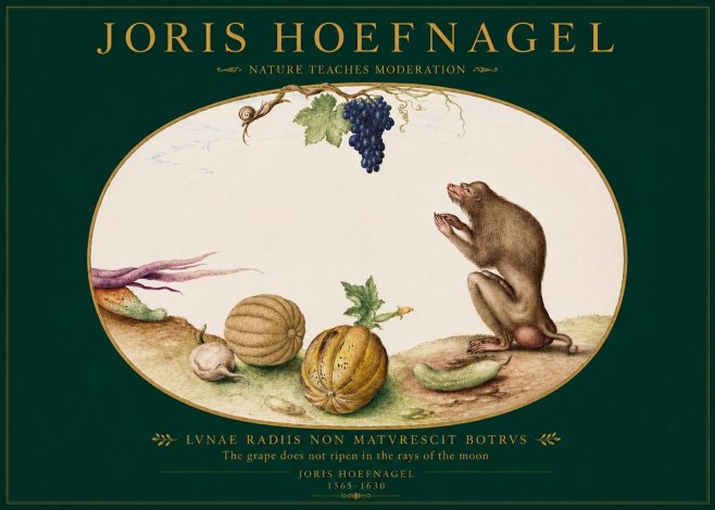 Joris Hoefnagel Nature Teaches Moderation No2 - Póster