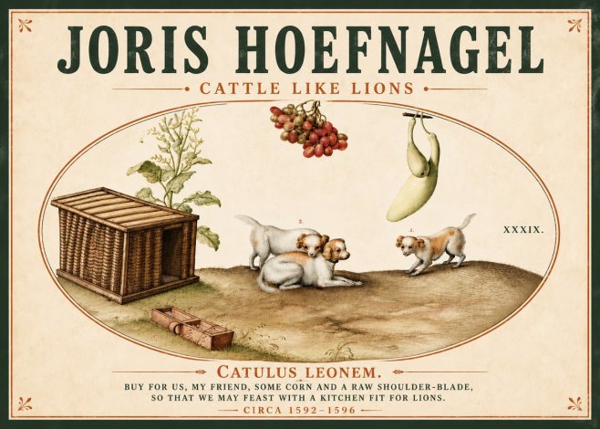 Joris Hoefnagel Cattle Like Lions No5 - Póster