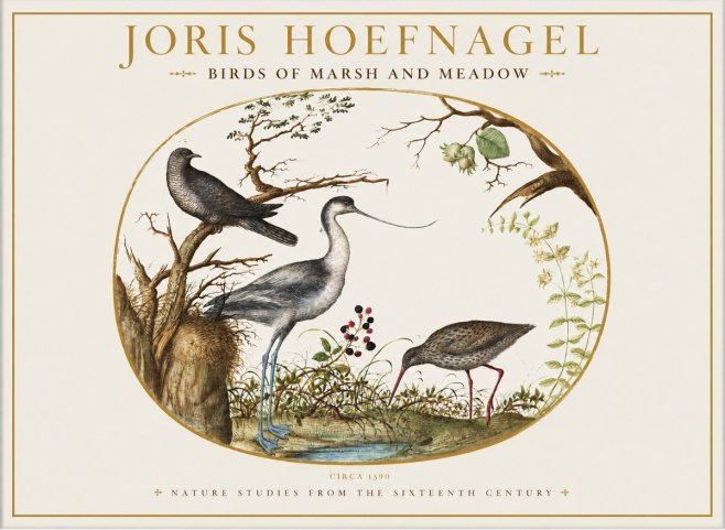 Joris Hoefnagel Birds of Marsh and Meadow No1 - Póster
