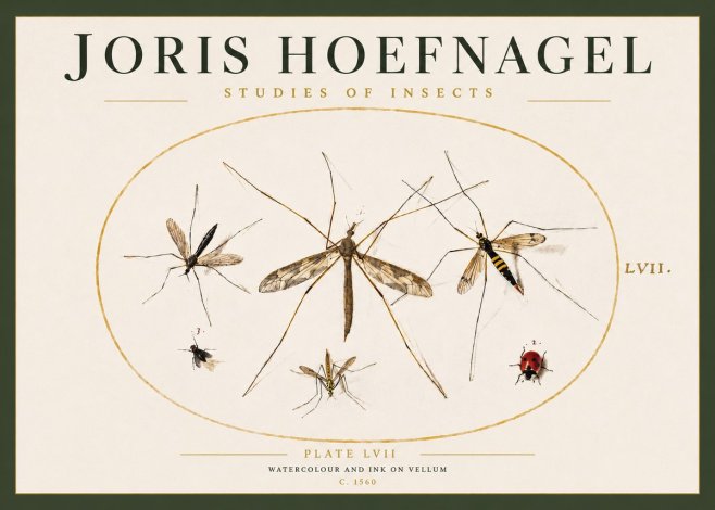 Joris Hoefnagel Studies of Insects II No3 - Póster