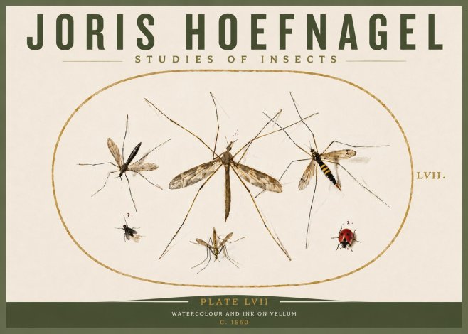 Joris Hoefnagel Studies of Insects II No5 - Póster