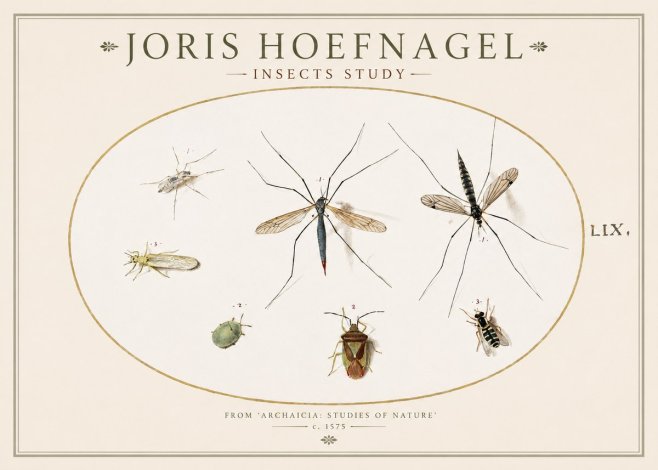 Joris Hoefnagel Insects Study I No1 - Póster