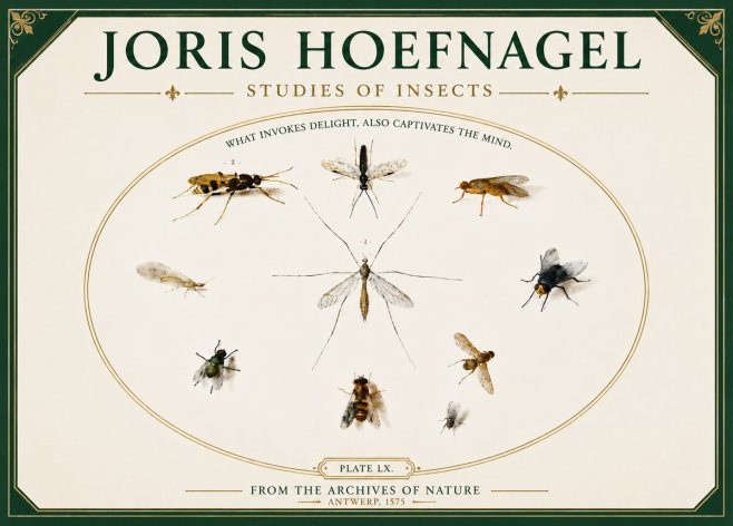 Joris Hoefnagel Studies of Insects III No5 - Póster