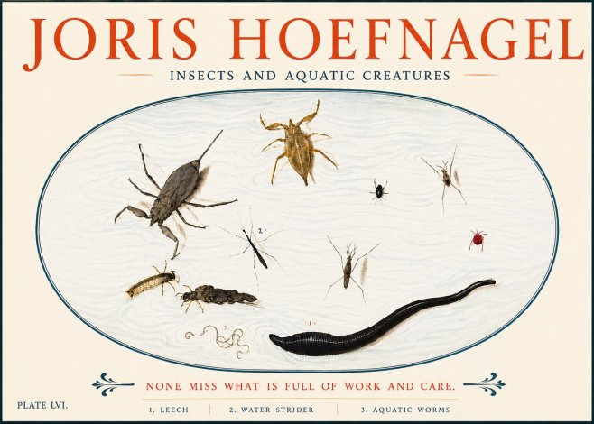 Joris Hoefnagel Insects and Aquatic Creatures No5 - Póster