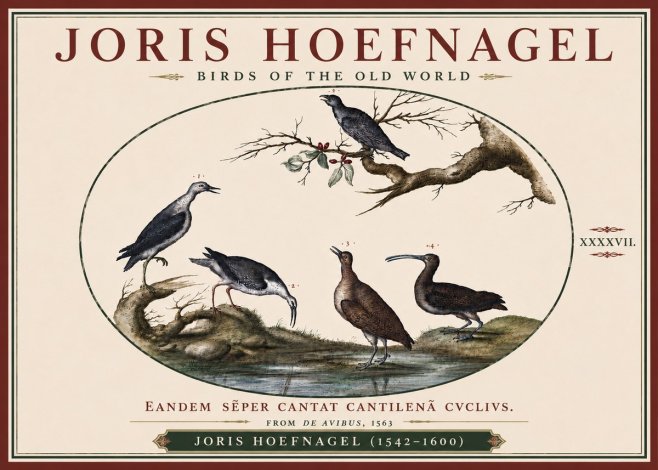 Joris Hoefnagel Birds of the Old World No6 - Póster