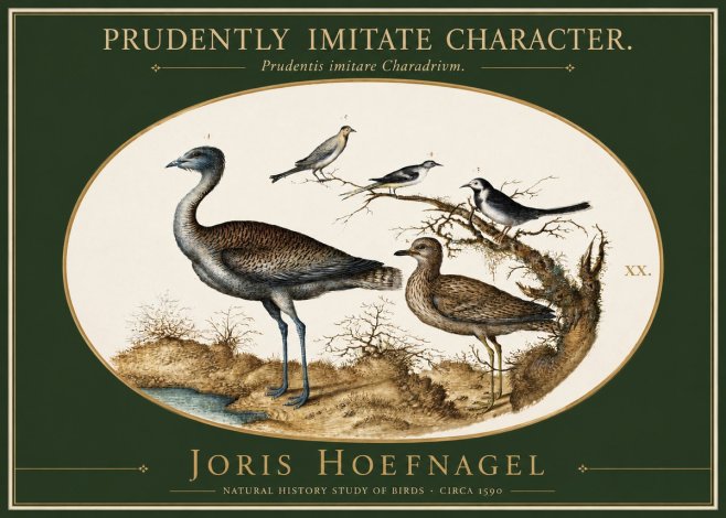 Joris Hoefnagel Prudently Imitate Character. No2 - Póster