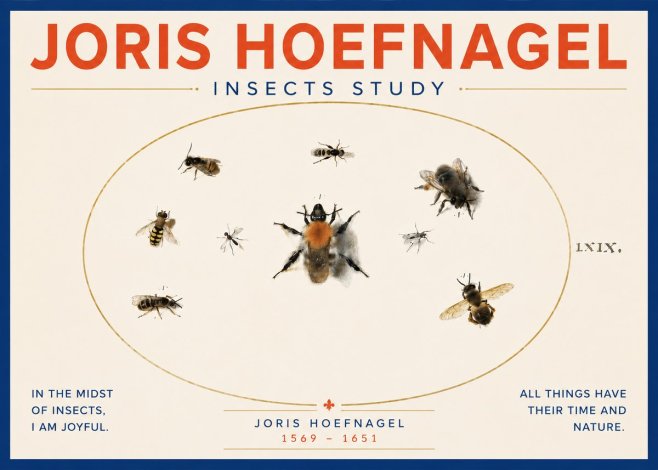 Joris Hoefnagel Insects Study II No4 - Póster