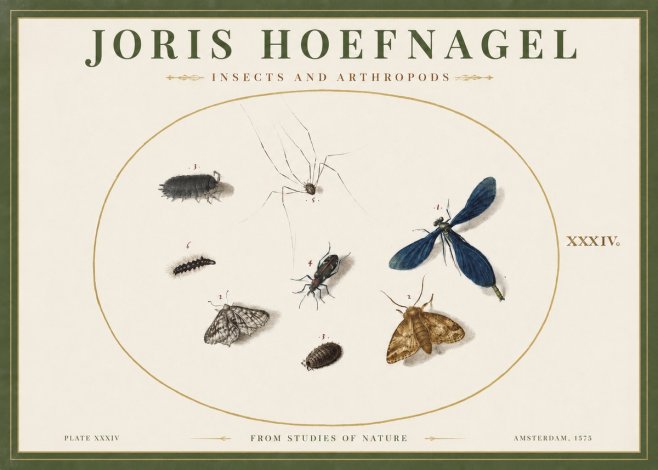 Joris Hoefnagel Insects and Arthropods No2 - Póster