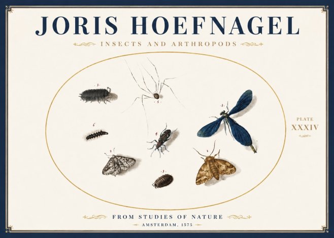 Joris Hoefnagel Insects and Arthropods No4 - Póster