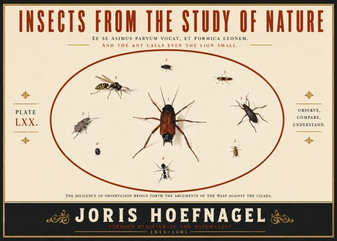 Joris Hoefnagel Insects from the Study of Nature No4 - Póster